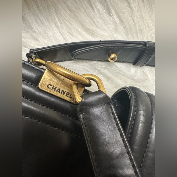 Chanel Calfskin Glazed Black two- way LeBoy Bag with gold/bronze Hardware - Picture 12 of 14